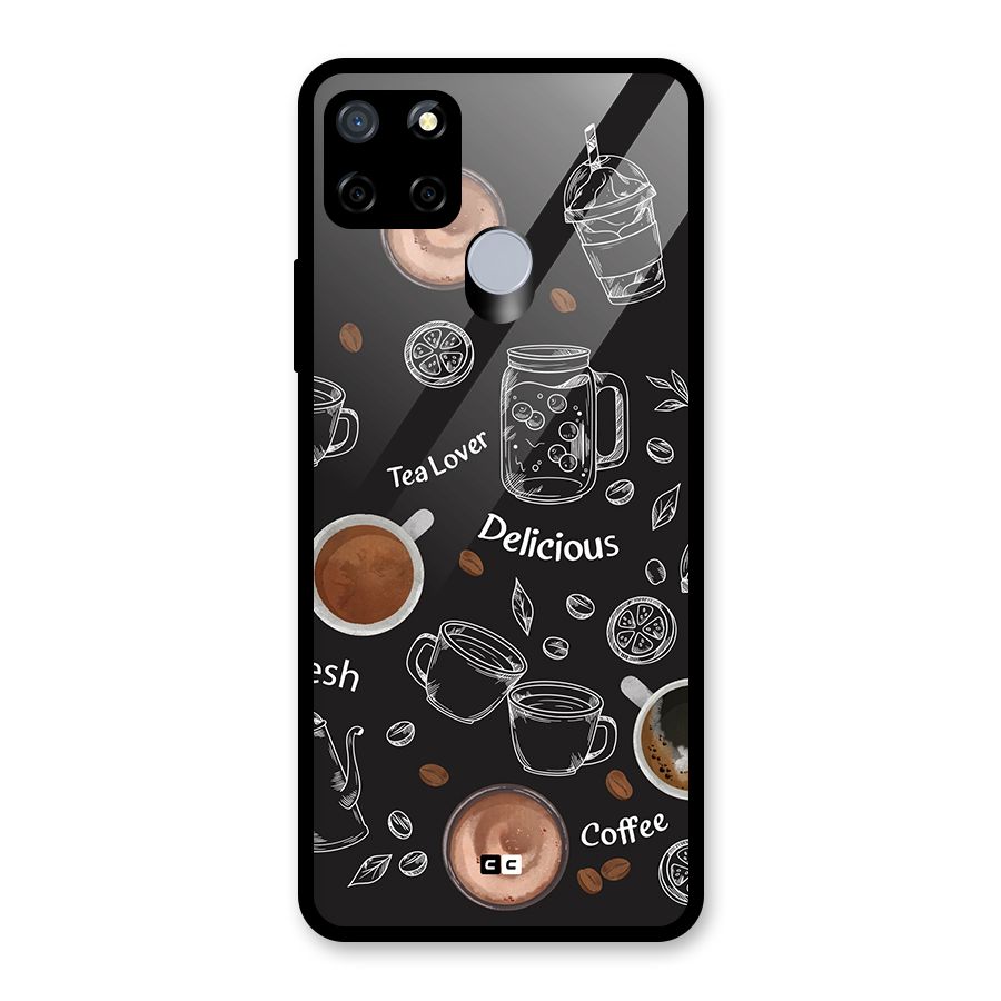 Tea And Coffee Mixture Glass Back Case for Realme C15