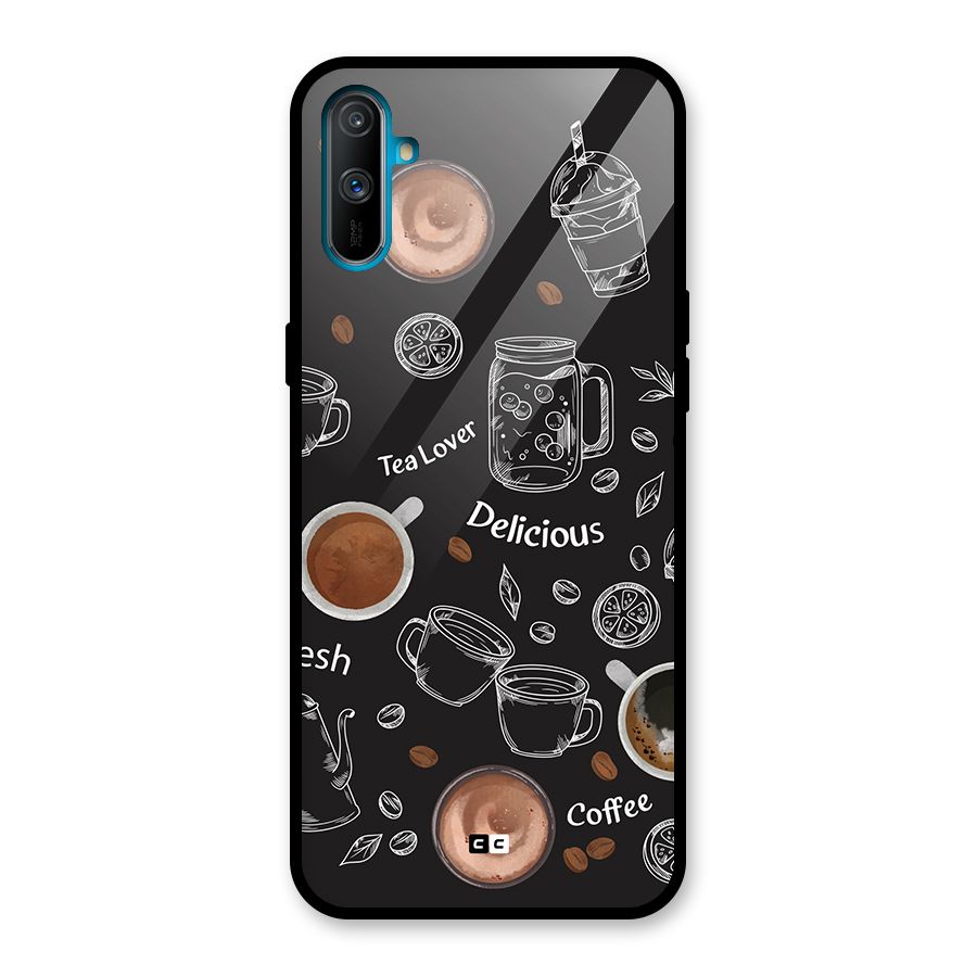 Tea And Coffee Mixture Glass Back Case for Realme C3