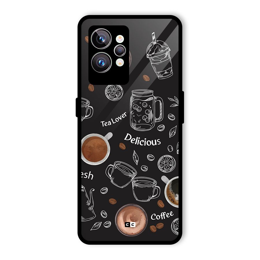 Tea And Coffee Mixture Glass Back Case for Realme GT2 Pro