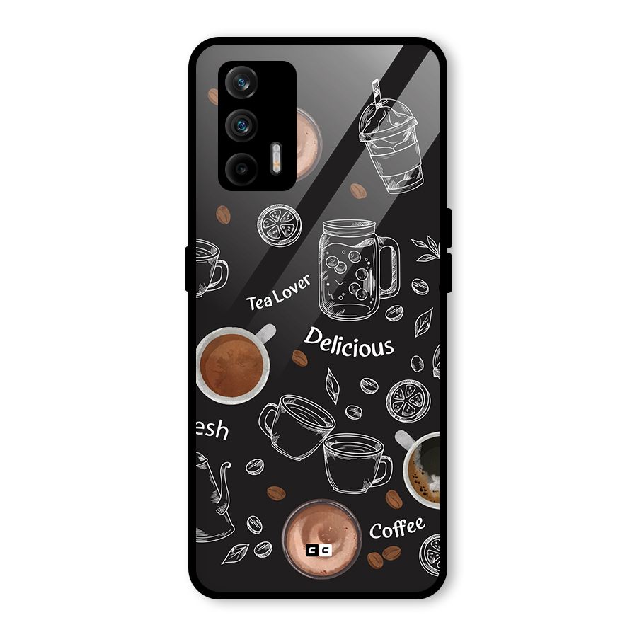 Tea And Coffee Mixture Glass Back Case for Realme GT 5G