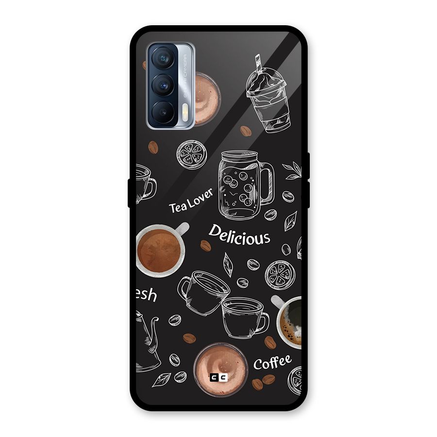 Tea And Coffee Mixture Glass Back Case for Realme X7