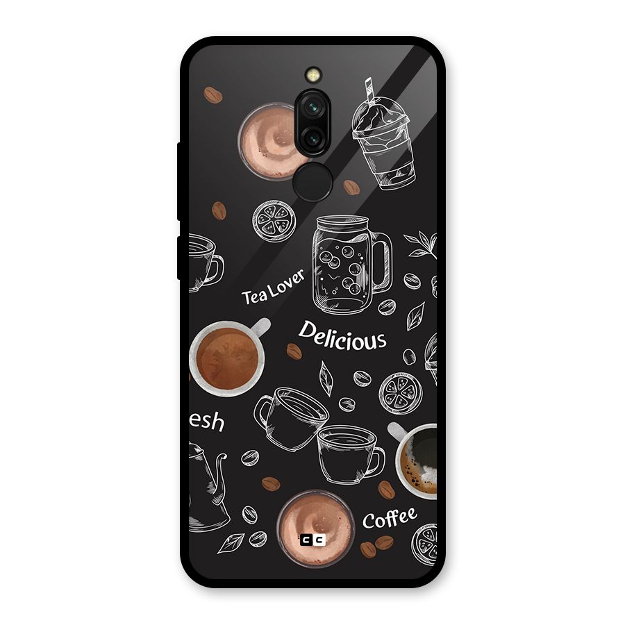 Tea And Coffee Mixture Glass Back Case for Redmi 8