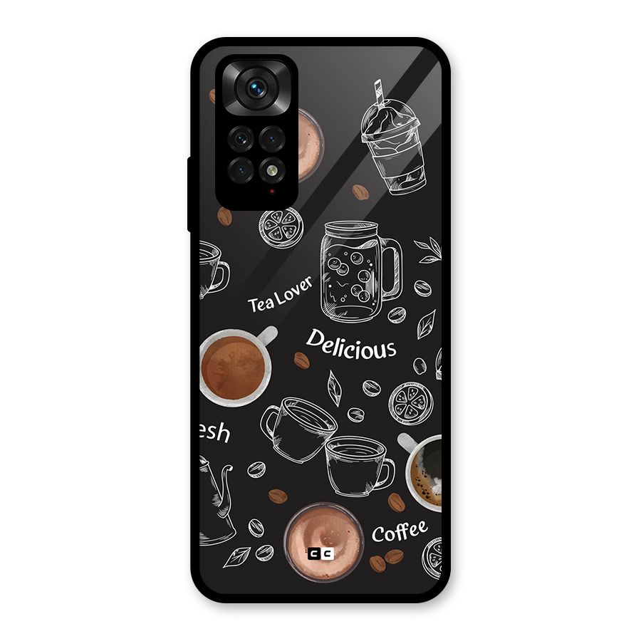 Tea And Coffee Mixture Glass Back Case for Redmi Note 11S