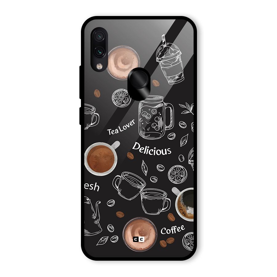 Tea And Coffee Mixture Glass Back Case for Redmi Note 7