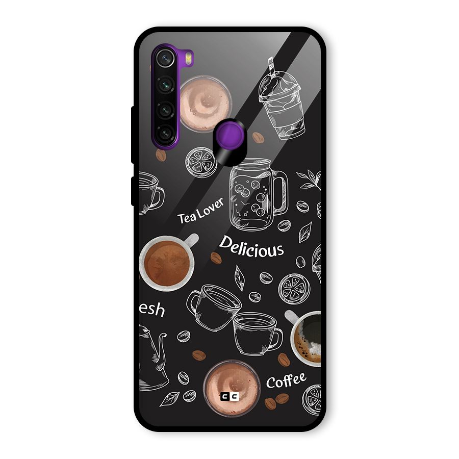 Tea And Coffee Mixture Glass Back Case for Redmi Note 8
