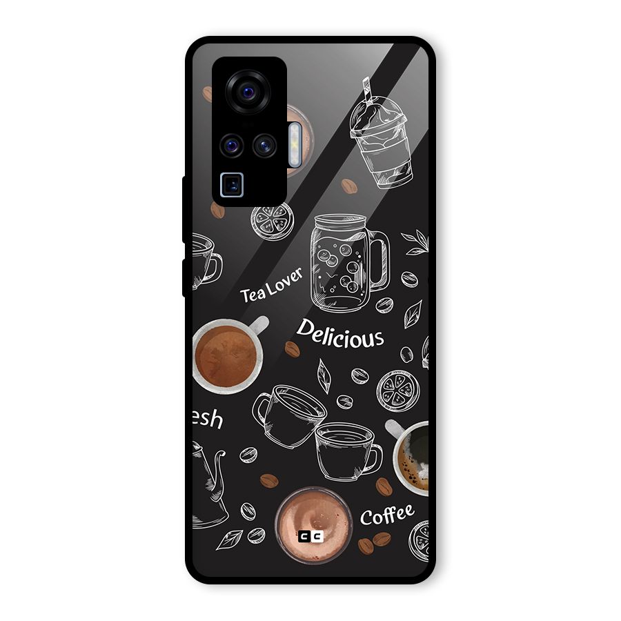 Tea And Coffee Mixture Glass Back Case for Vivo X50 Pro