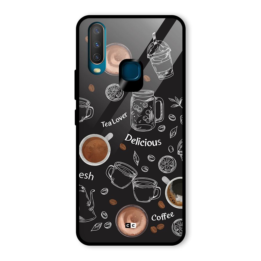 Tea And Coffee Mixture Glass Back Case for Vivo Y17