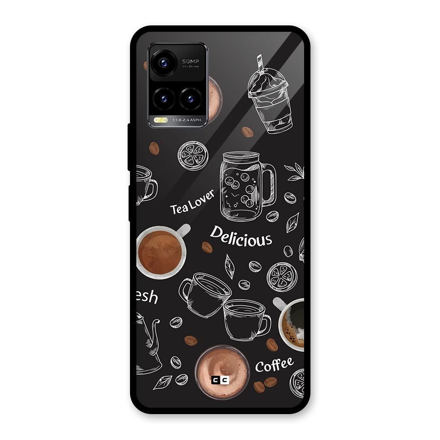 Tea And Coffee Mixture Glass Back Case for Vivo Y21T