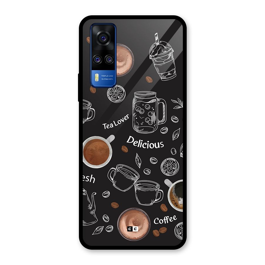 Tea And Coffee Mixture Glass Back Case for Vivo Y31