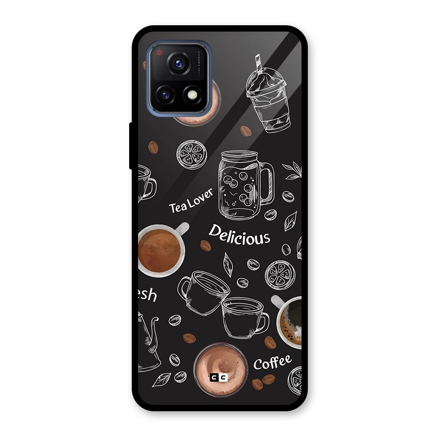 Tea And Coffee Mixture Glass Back Case for Vivo Y72 5G