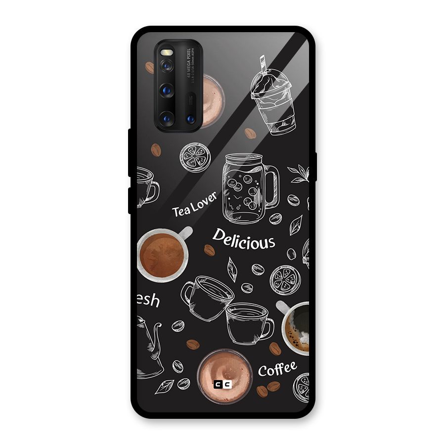 Tea And Coffee Mixture Glass Back Case for Vivo iQOO 3