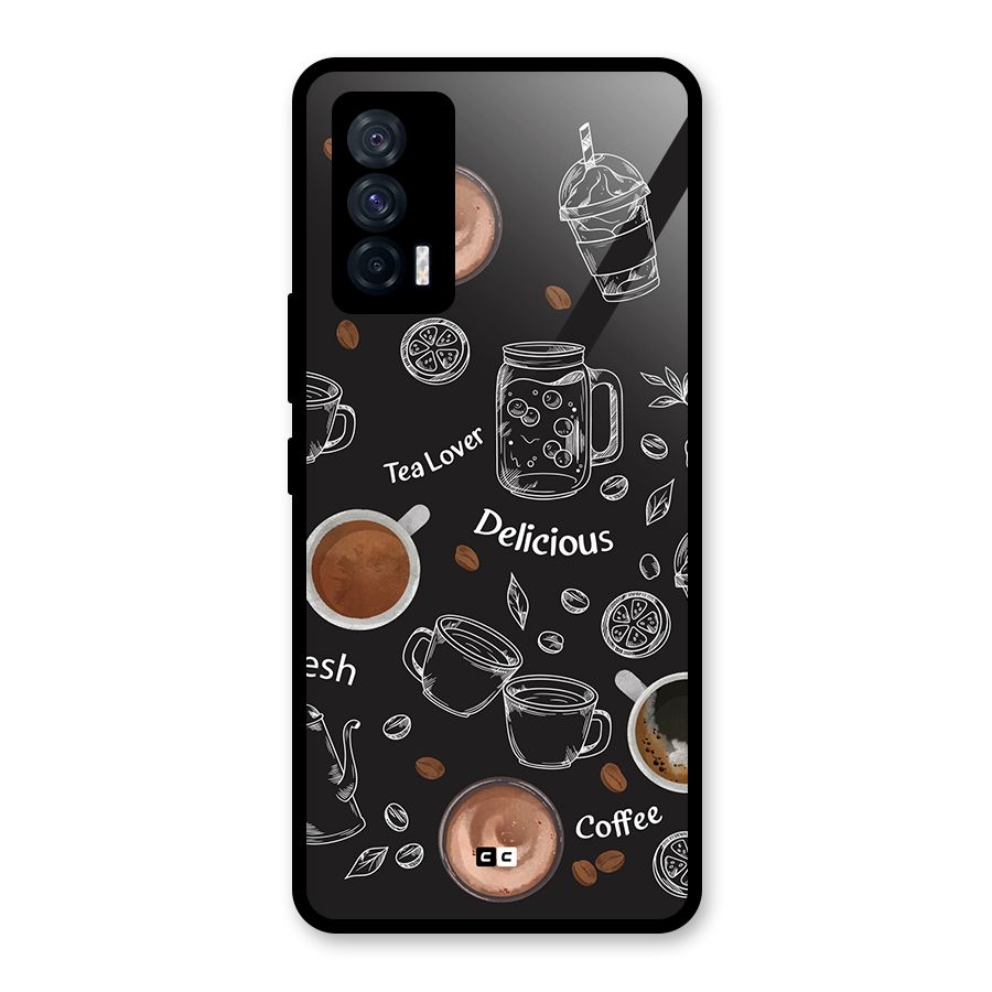 Tea And Coffee Mixture Glass Back Case for Vivo iQOO 7 5G
