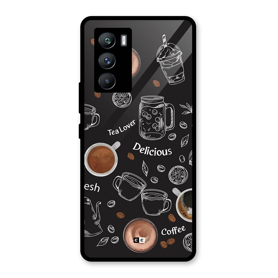 Tea And Coffee Mixture Glass Back Case for Vivo iQOO 9 SE