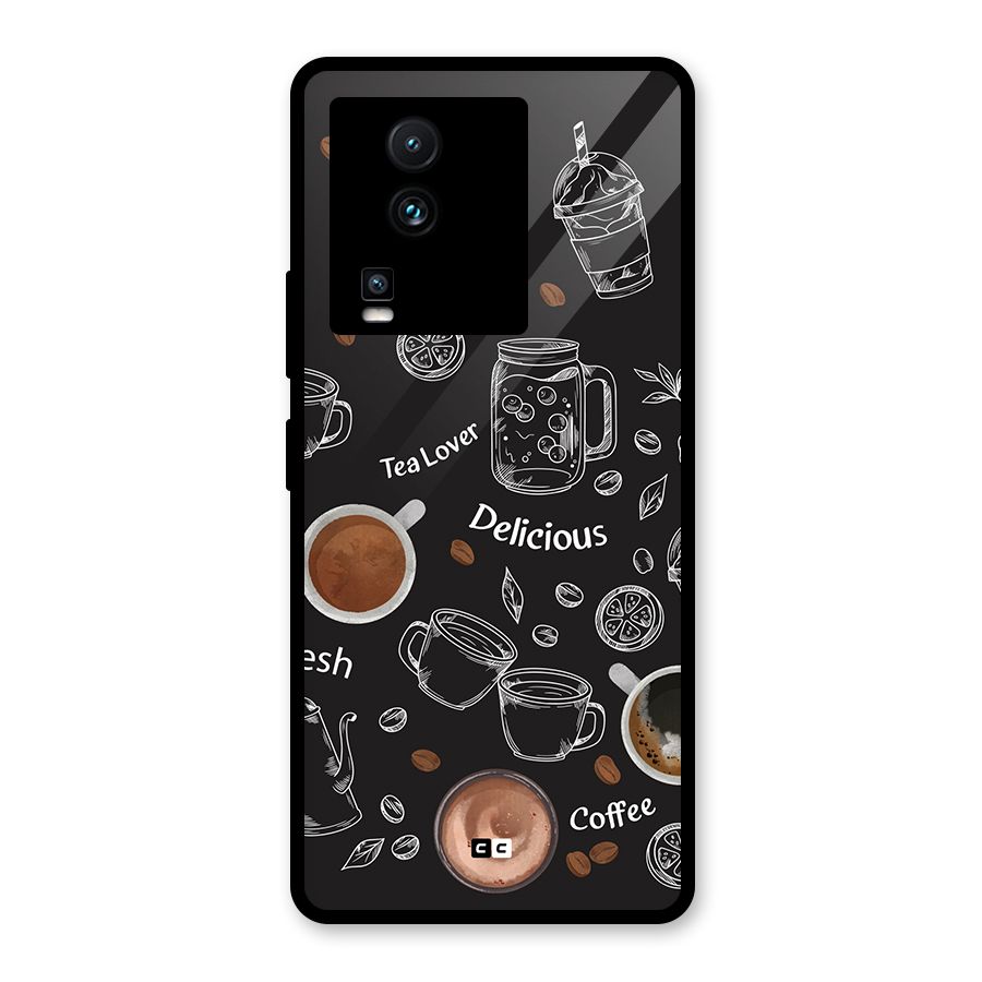 Tea And Coffee Mixture Glass Back Case for Vivo iQOO Neo 7 Pro