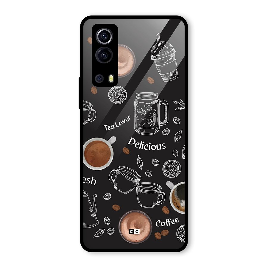 Tea And Coffee Mixture Glass Back Case for Vivo iQOO Z3