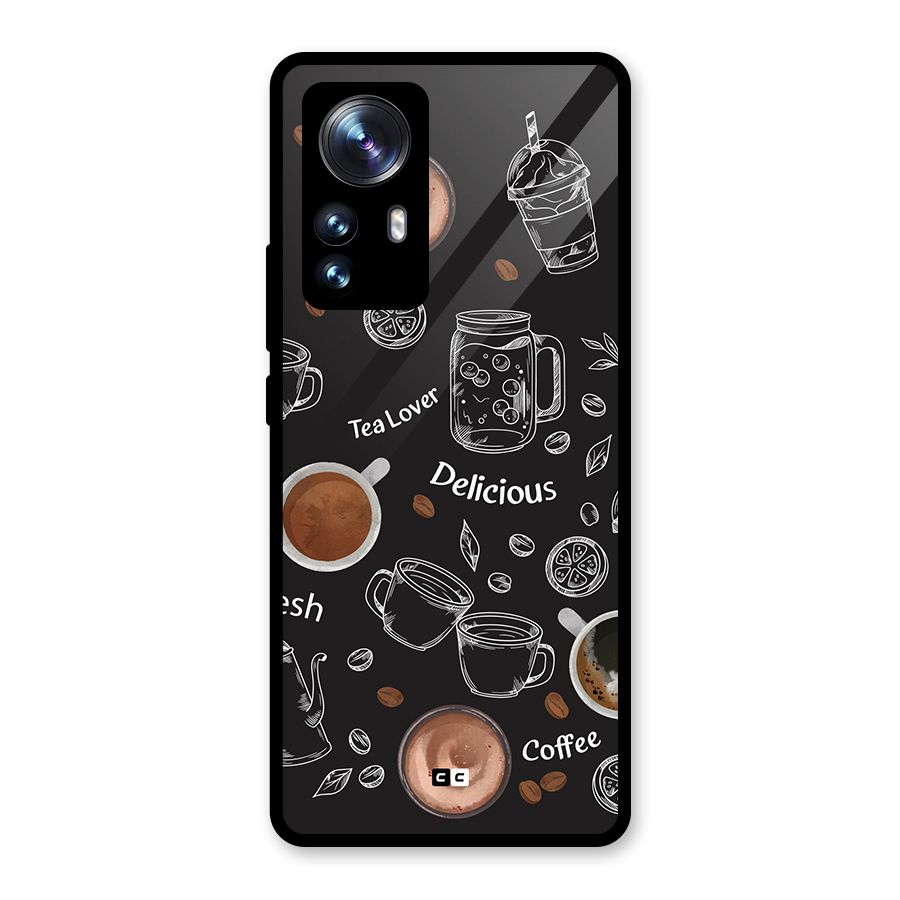 Tea And Coffee Mixture Glass Back Case for Xiaomi 12 Pro