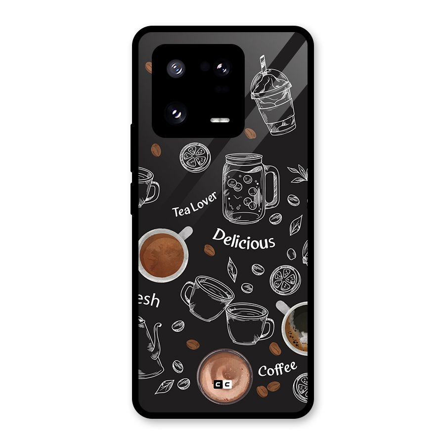 Tea And Coffee Mixture Glass Back Case for Xiaomi 13 Pro