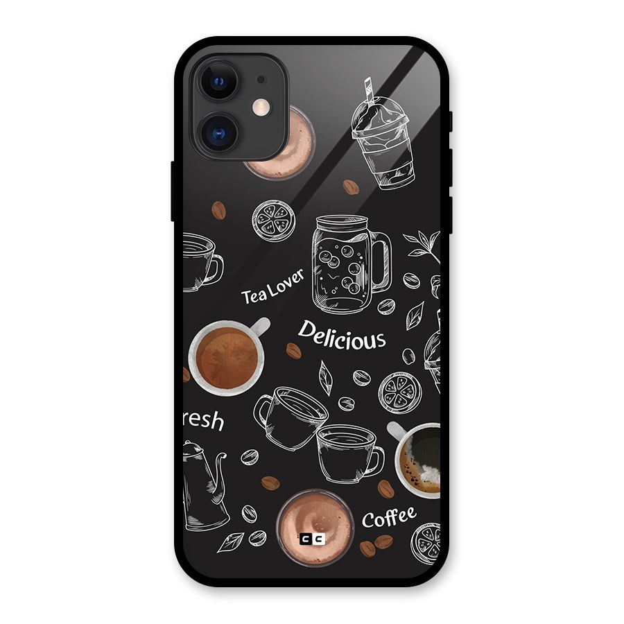 Tea And Coffee Mixture Glass Back Case for iPhone 11