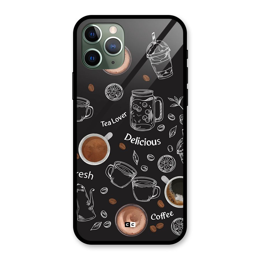 Tea And Coffee Mixture Glass Back Case for iPhone 11 Pro