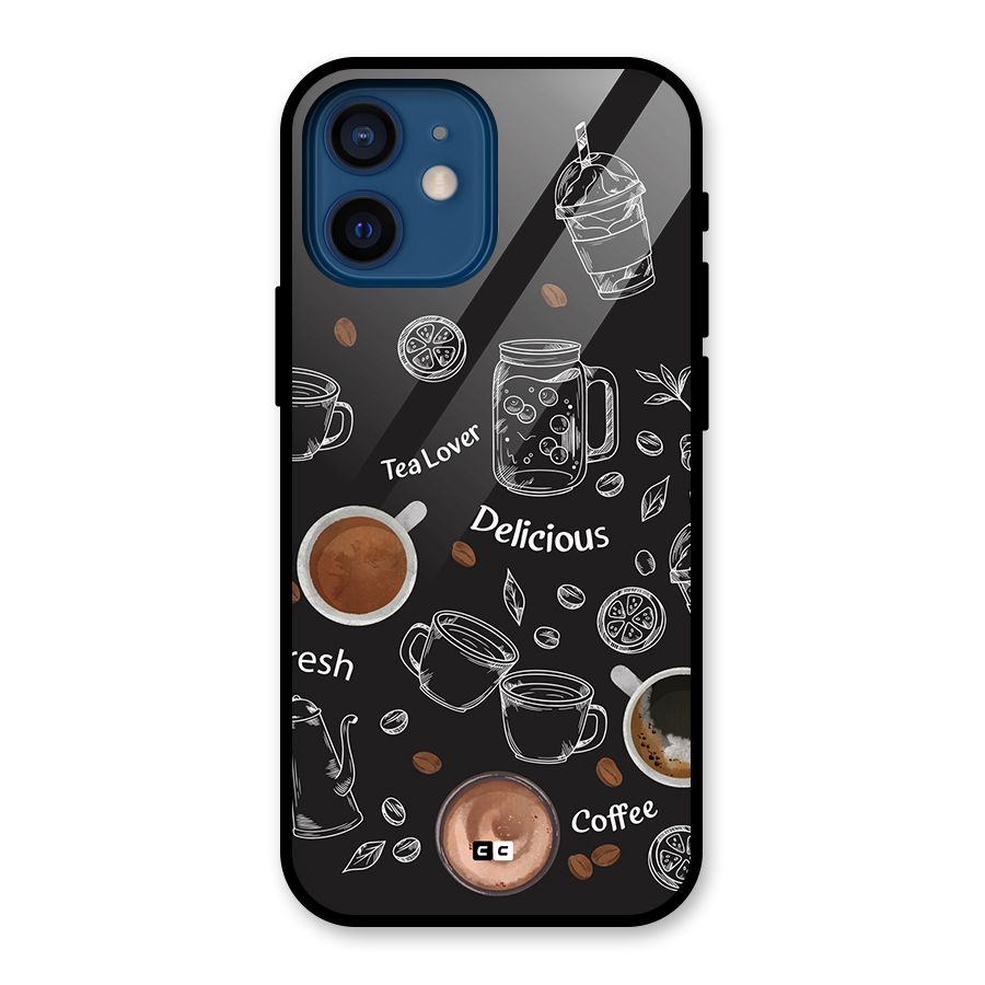 Tea And Coffee Mixture Glass Back Case for iPhone 12 Mini