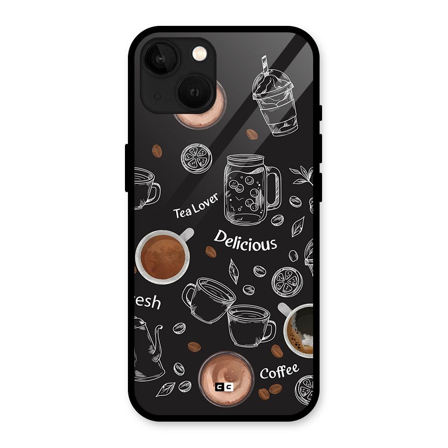 Tea And Coffee Mixture Glass Back Case for iPhone 13