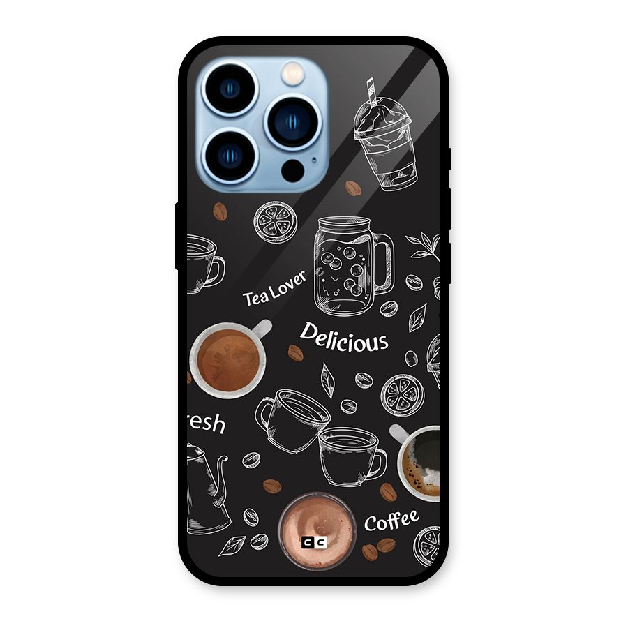 Tea And Coffee Mixture Glass Back Case for iPhone 13 Pro