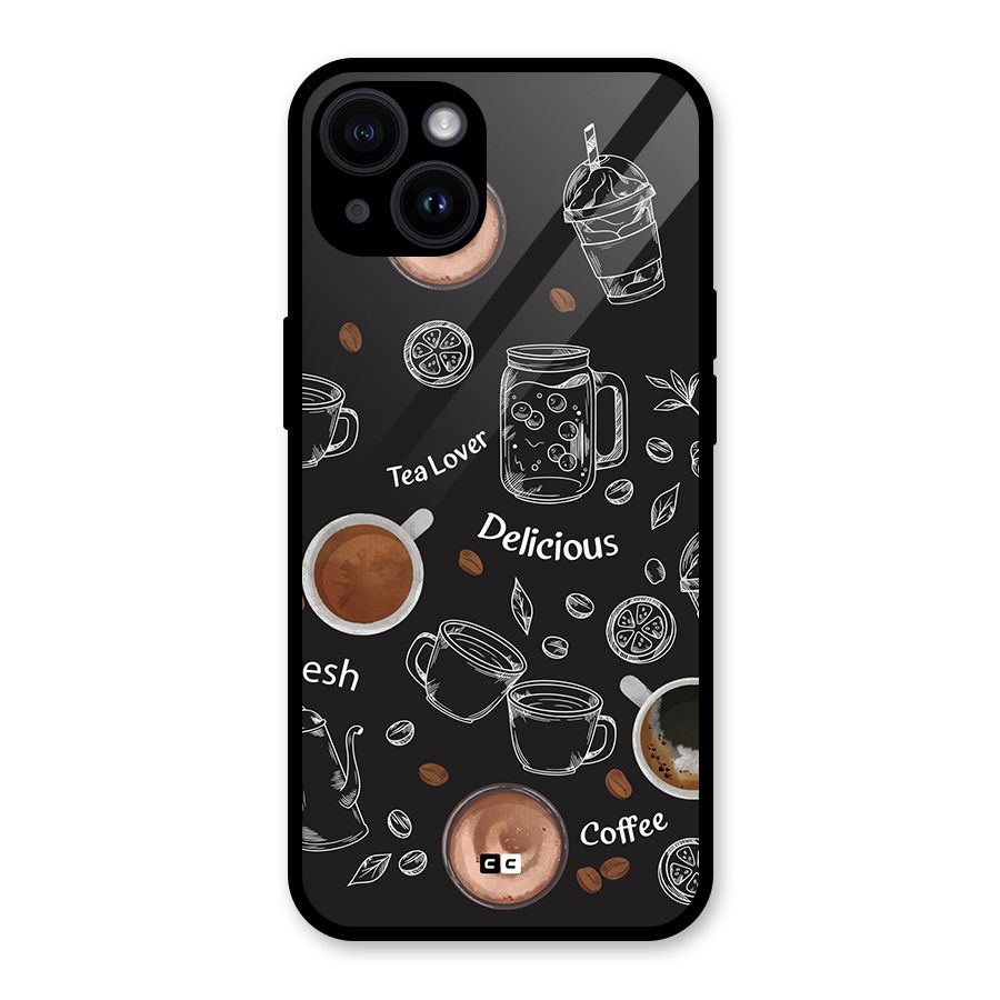 Tea And Coffee Mixture Glass Back Case for iPhone 14