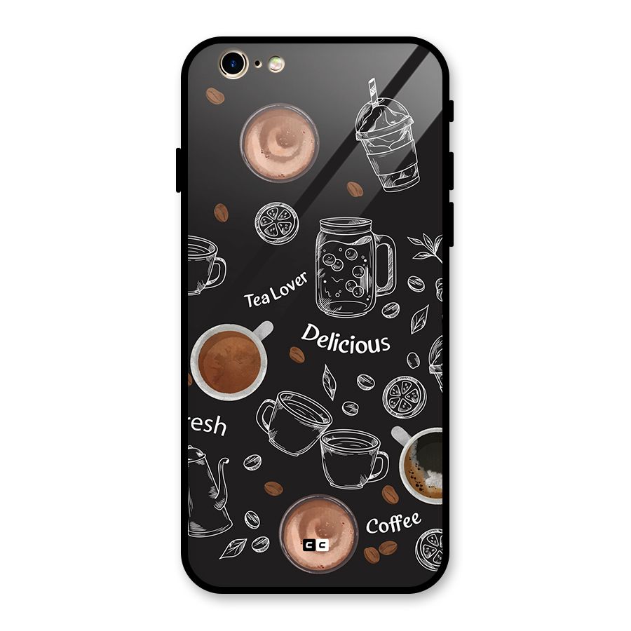 Tea And Coffee Mixture Glass Back Case for iPhone 6 6S