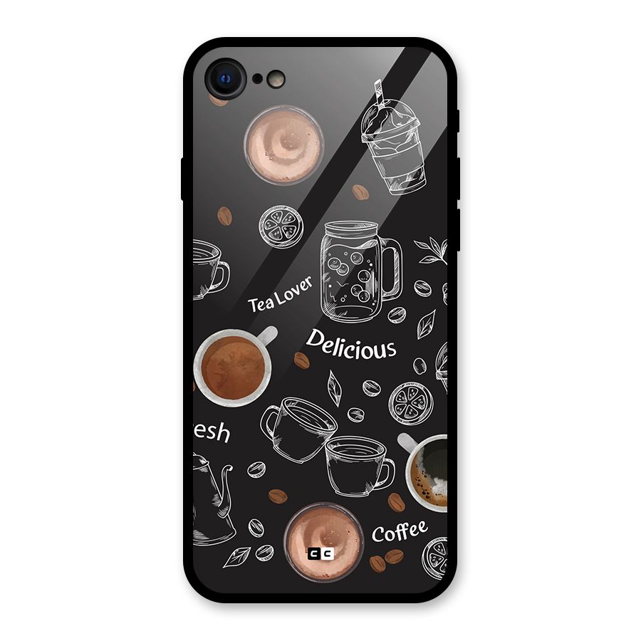 Tea And Coffee Mixture Glass Back Case for iPhone 7
