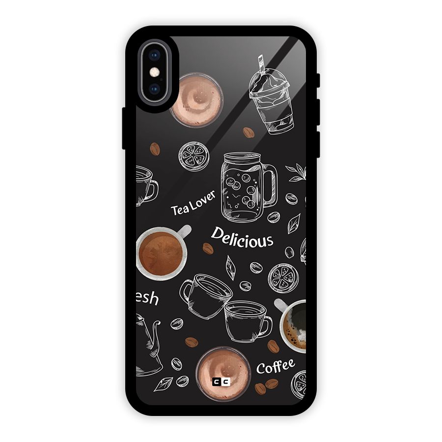 Tea And Coffee Mixture Glass Back Case for iPhone XS Max