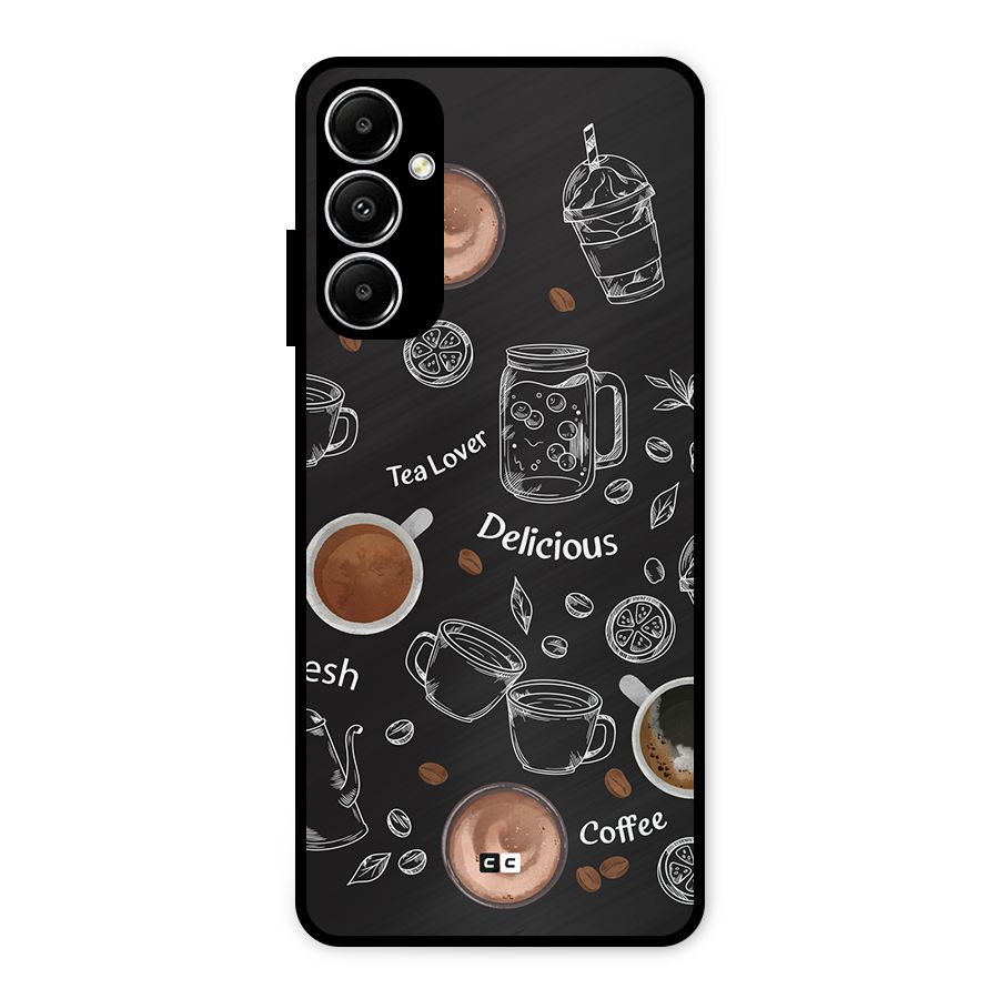 Tea And Coffee Mixture Metal Back Case for Galaxy A05s