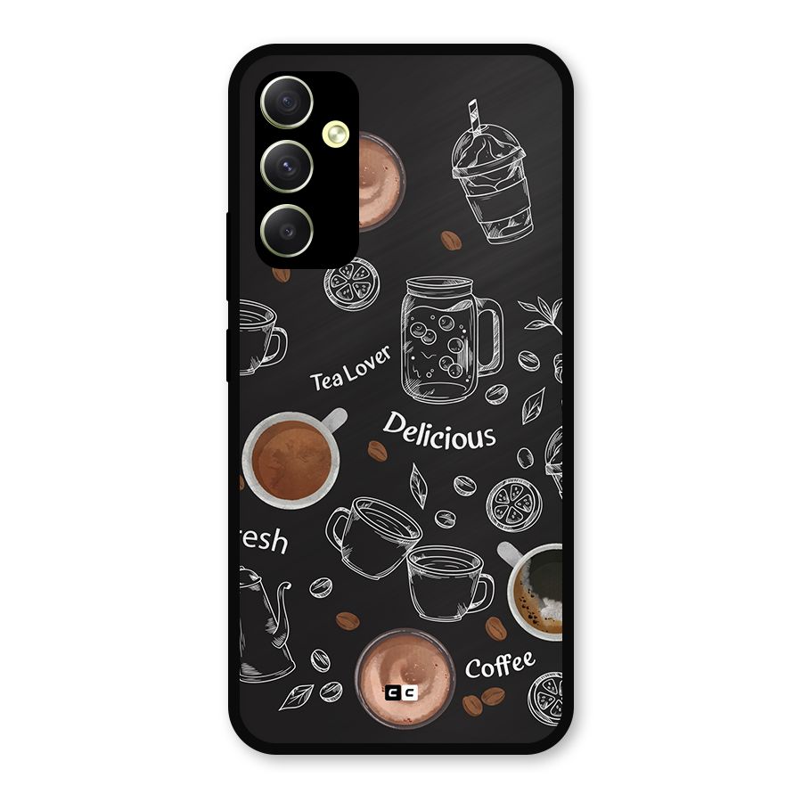 Tea And Coffee Mixture Metal Back Case for Galaxy A34