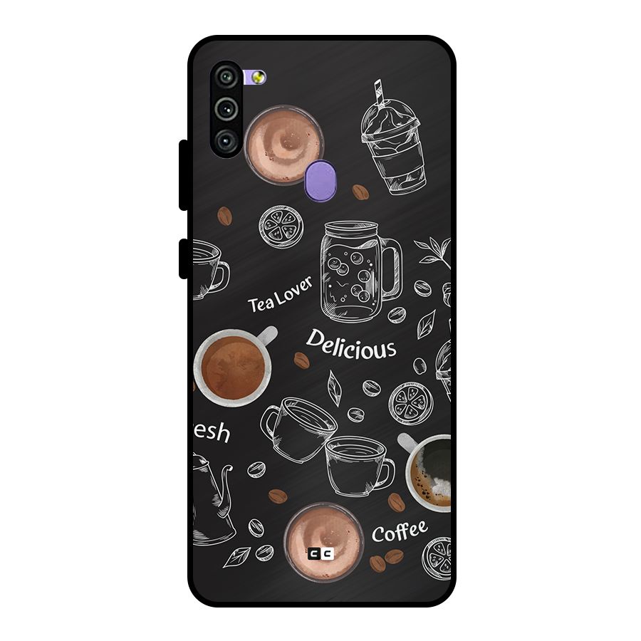 Tea And Coffee Mixture Metal Back Case for Galaxy M11