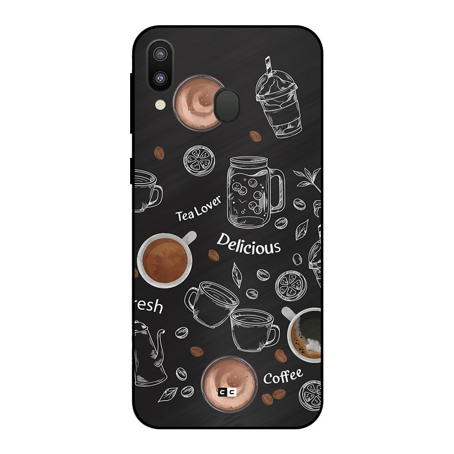 Tea And Coffee Mixture Metal Back Case for Galaxy M20