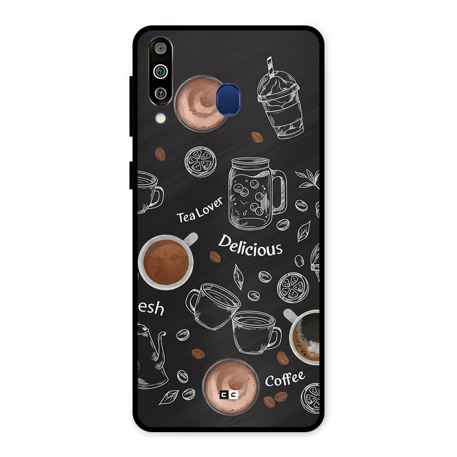 Tea And Coffee Mixture Metal Back Case for Galaxy M30