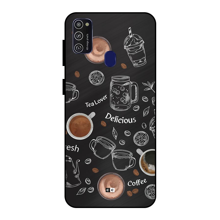 Tea And Coffee Mixture Metal Back Case for Galaxy M30s