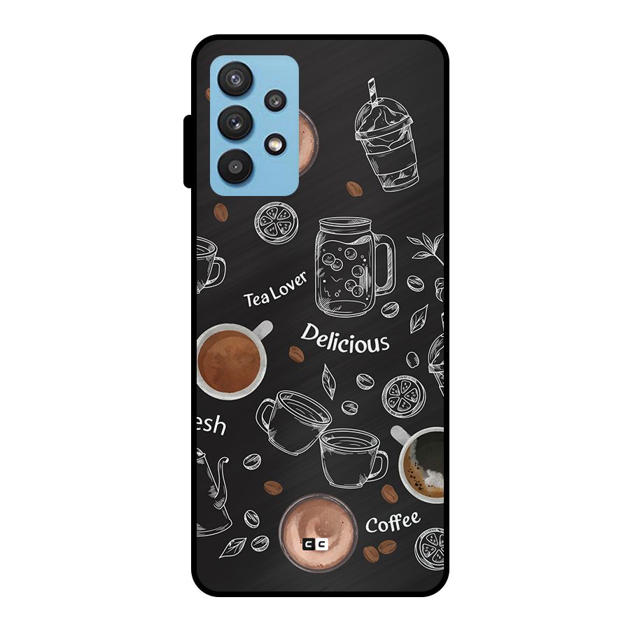 Tea And Coffee Mixture Metal Back Case for Galaxy M32 5G