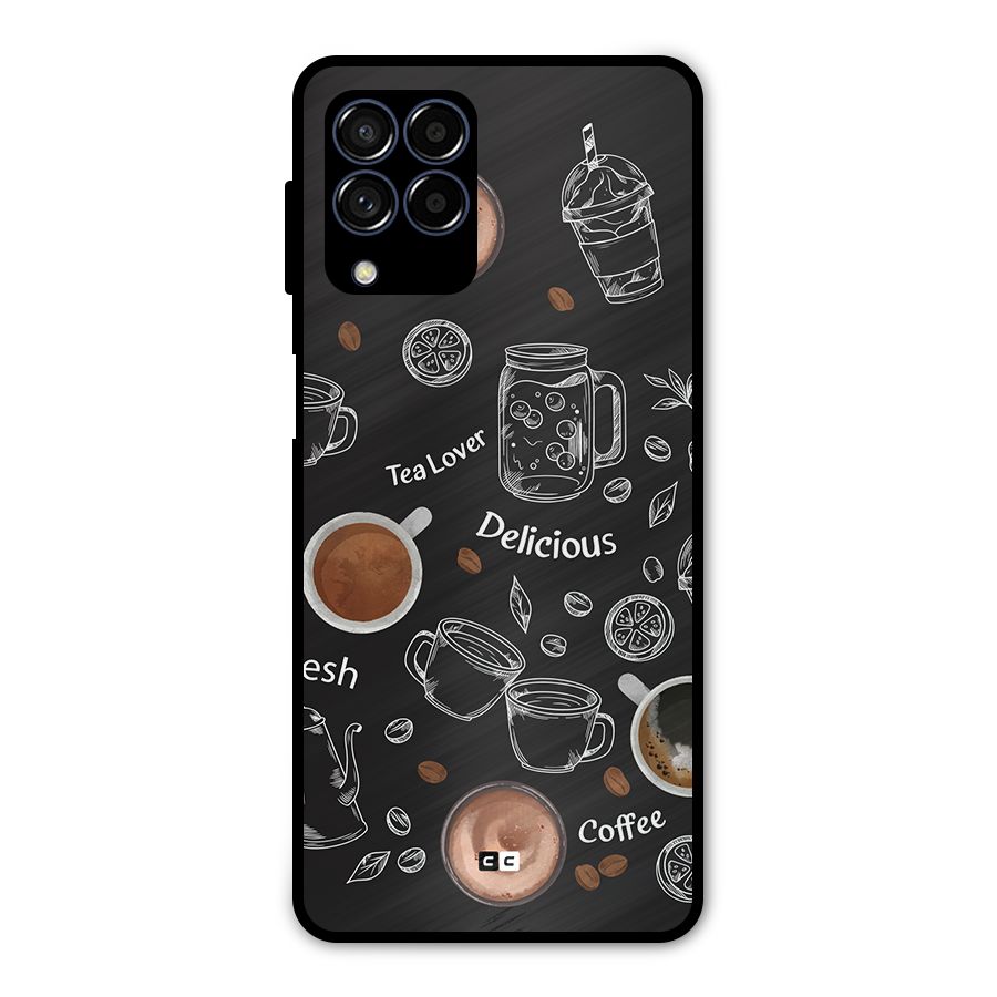 Tea And Coffee Mixture Metal Back Case for Galaxy M53 5G