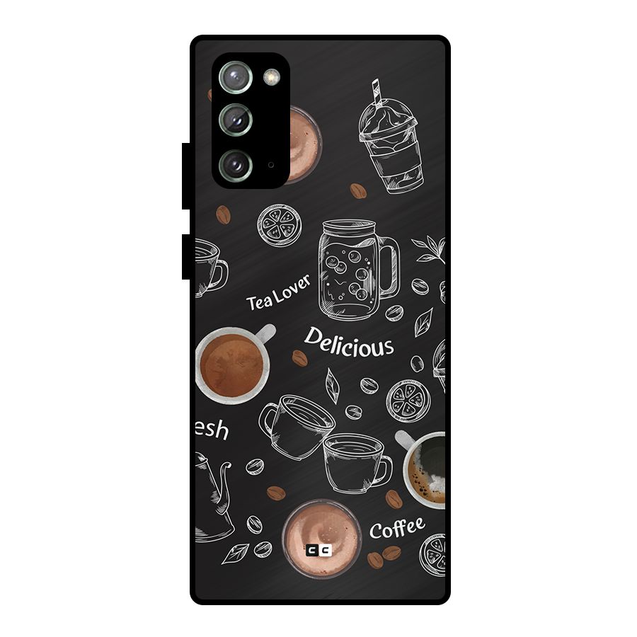 Tea And Coffee Mixture Metal Back Case for Galaxy Note 20