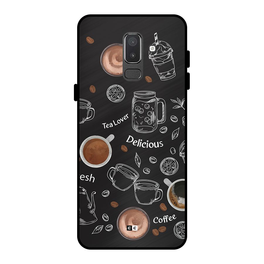 Tea And Coffee Mixture Metal Back Case for Galaxy On8 (2018)