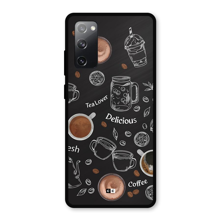 Tea And Coffee Mixture Metal Back Case for Galaxy S20 FE