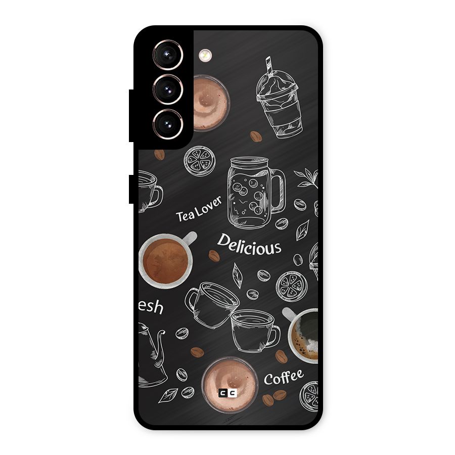 Tea And Coffee Mixture Metal Back Case for Galaxy S21 5G