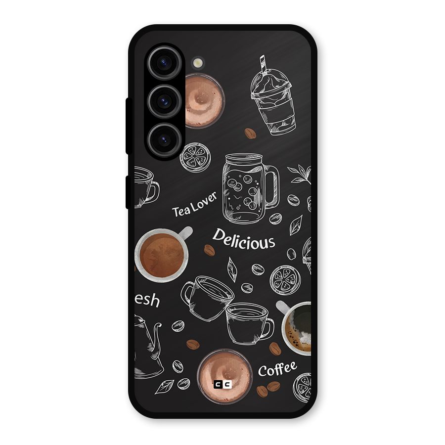 Tea And Coffee Mixture Metal Back Case for Galaxy S23