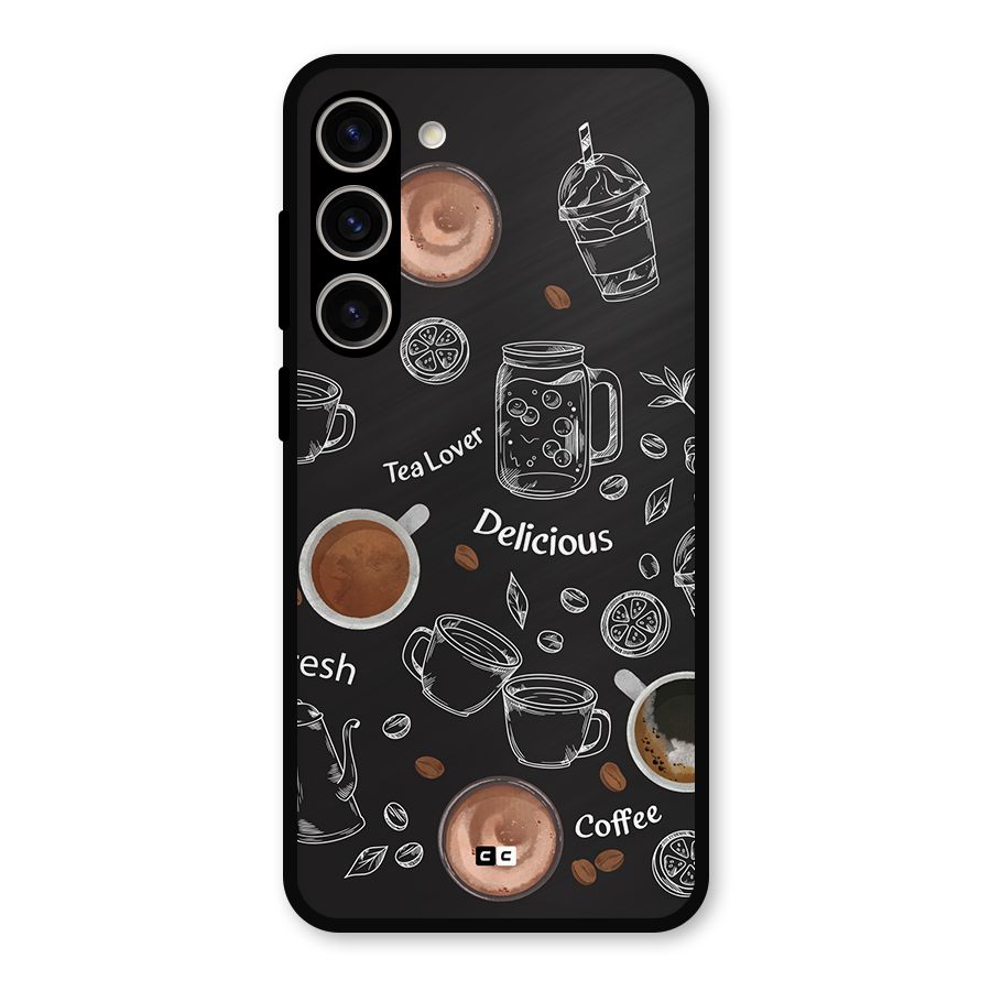 Tea And Coffee Mixture Metal Back Case for Galaxy S23 Plus