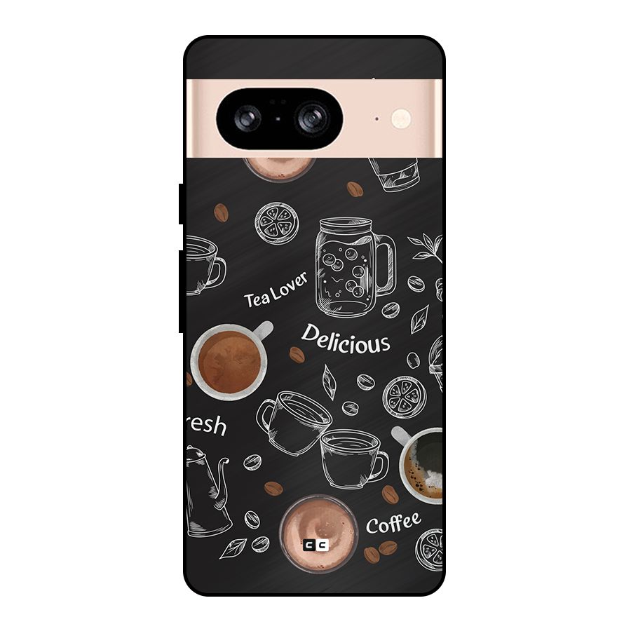 Tea And Coffee Mixture Metal Back Case for Google Pixel 8