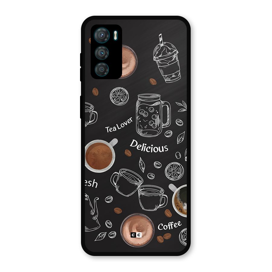 Tea And Coffee Mixture Metal Back Case for Moto G42