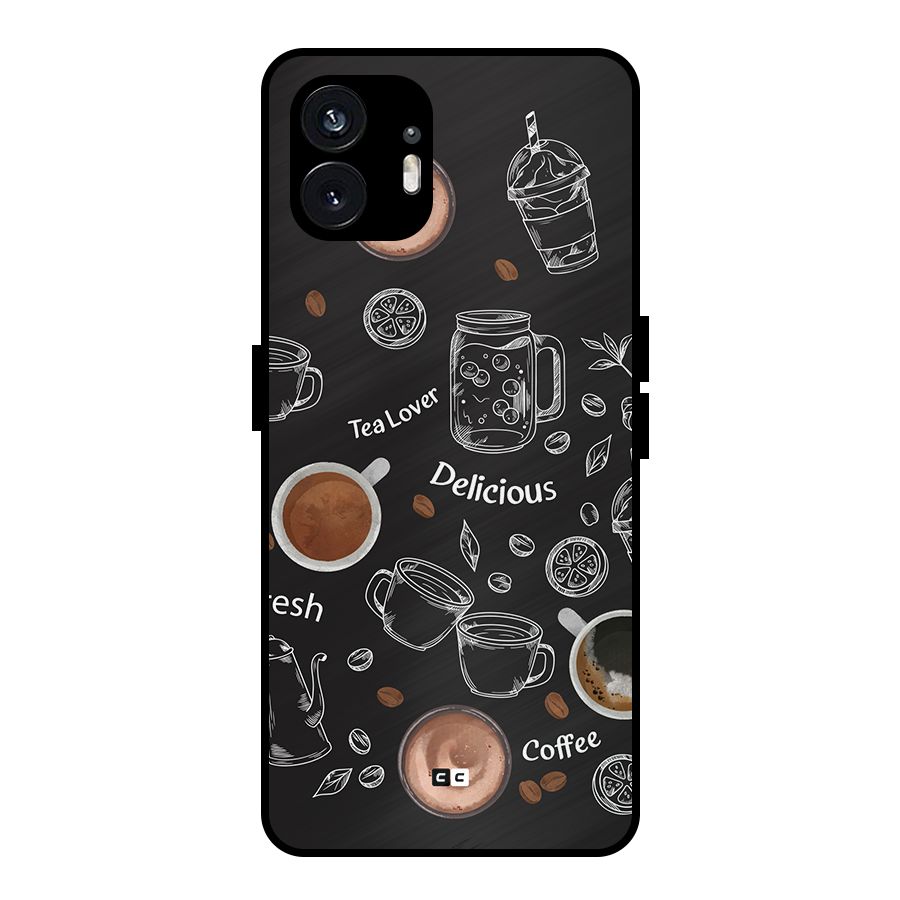 Tea And Coffee Mixture Metal Back Case for Nothing Phone 2