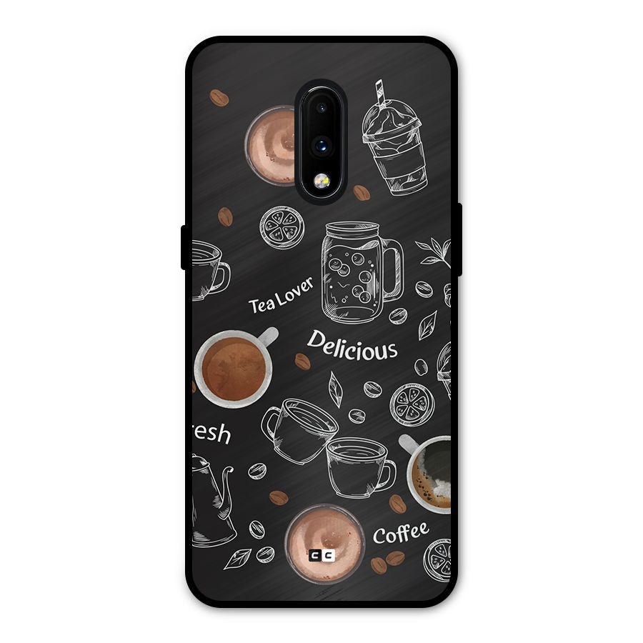 Tea And Coffee Mixture Metal Back Case for OnePlus 7