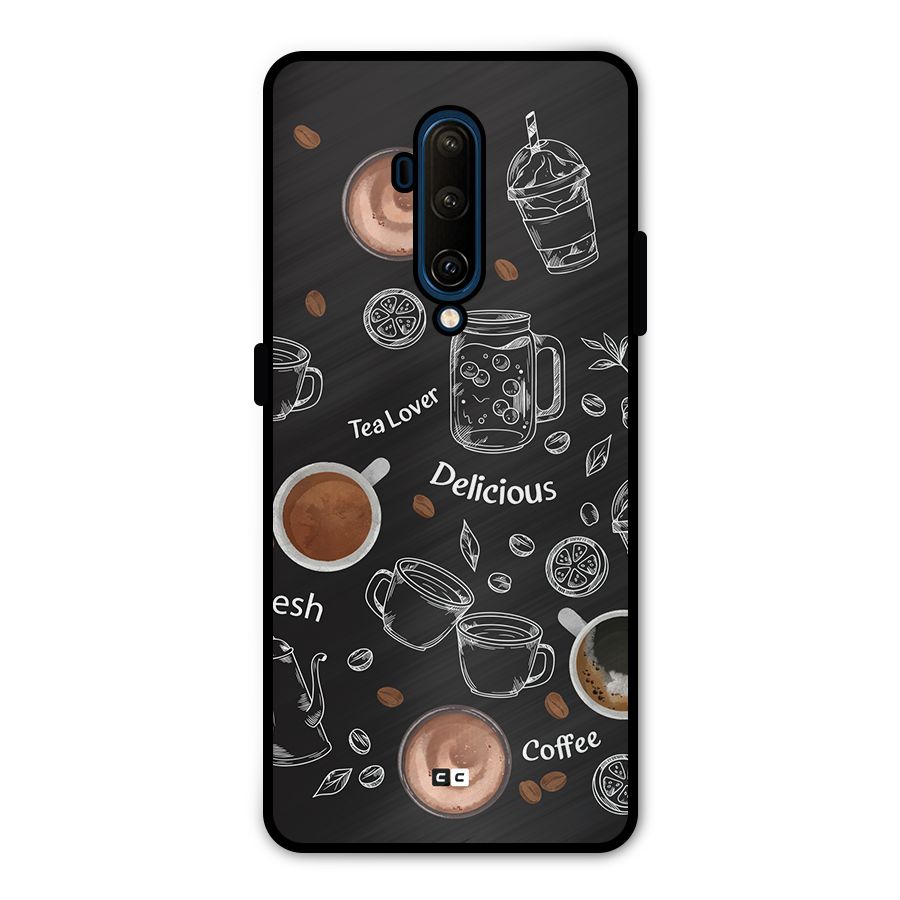 Tea And Coffee Mixture Metal Back Case for OnePlus 7T Pro