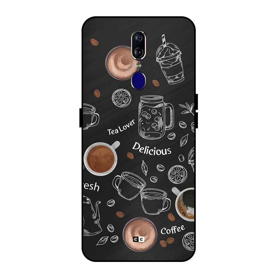 Tea And Coffee Mixture Metal Back Case for Oppo F11